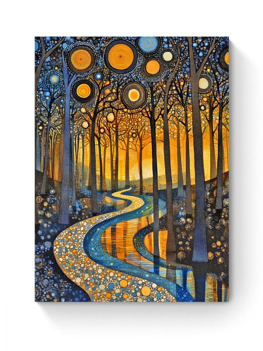 Алмазная мозаика на подрамнике «Осенний вечер» 50x40 см