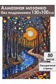 Алмазная мозаика без подрамника «Отражение ночи» 130x100 см