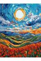 Картина по номерам на подрамнике «Маковое поле» 90x70 см