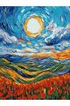Картина по номерам без подрамника «Маковое поле» 130x100 см