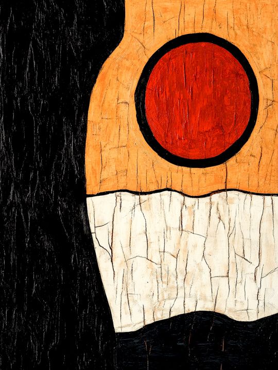 Алмазная мозаика без подрамника «Закат у скалы» 35x25 см