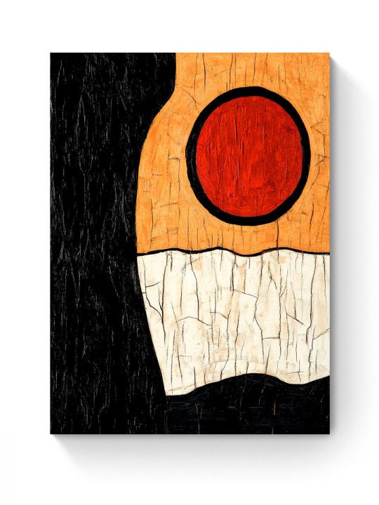 Алмазная мозаика на подрамнике «Закат у скалы» 50x40 см