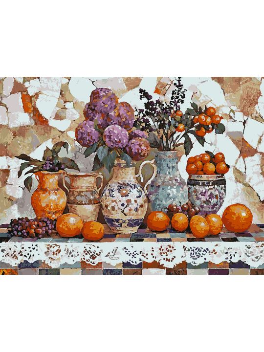 Картина по номерам без подрамника «Керамика» 130x100 см
