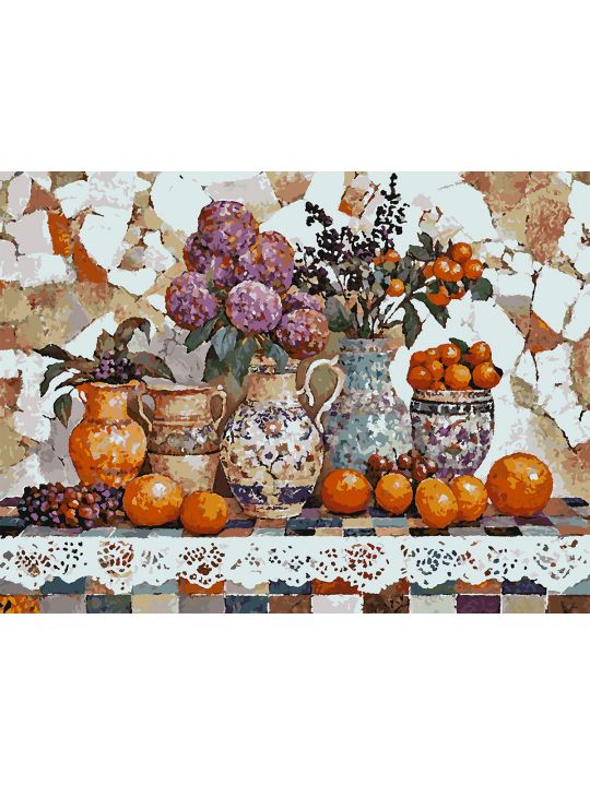 Картина по номерам без подрамника «Керамика» 80x60 см