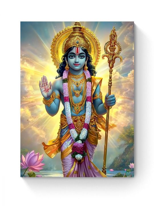 Алмазная мозаика на подрамнике «Вишну» 40x30 см