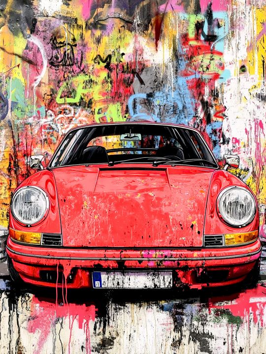 Алмазная мозаика без подрамника «Спорткар» 130x100 см