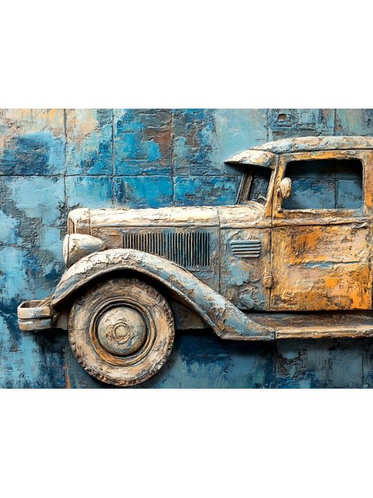 Алмазная мозаика без подрамника «Грузовик» 70x50 см