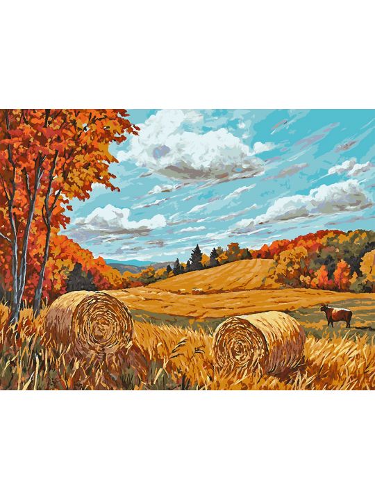 Картина по номерам без подрамника «Поле пшеницы» 130x100 см