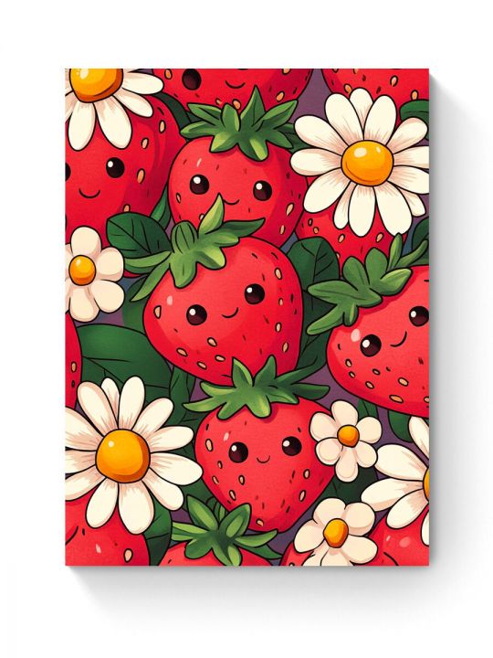 Алмазная мозаика на подрамнике «Клубника» 50x40 см