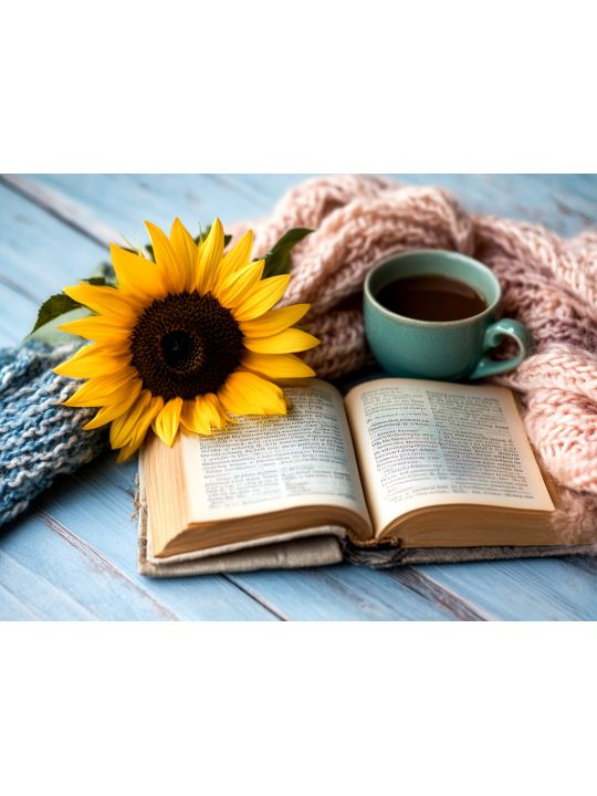 Алмазная мозаика без подрамника «Уют и тепло» 70x50 см