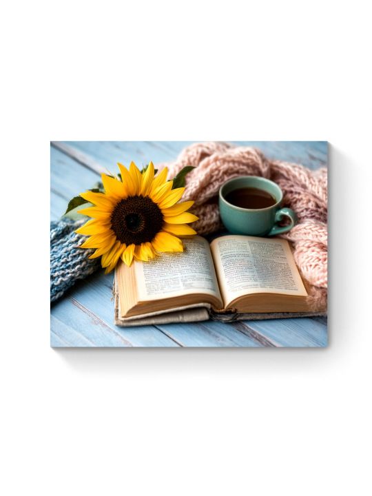 Алмазная мозаика на подрамнике «Уют и тепло» 70x50 см