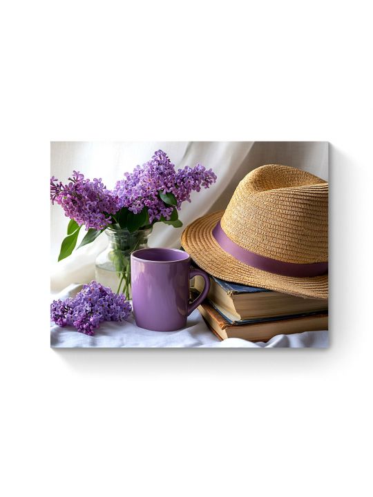 Алмазная мозаика на подрамнике «Сирень» 35x25 см