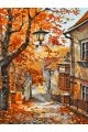 Картина по номерам без подрамника «Уютная улочка» 130x100 см