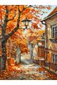 Картина по номерам без подрамника «Уютная улочка» 80x60 см