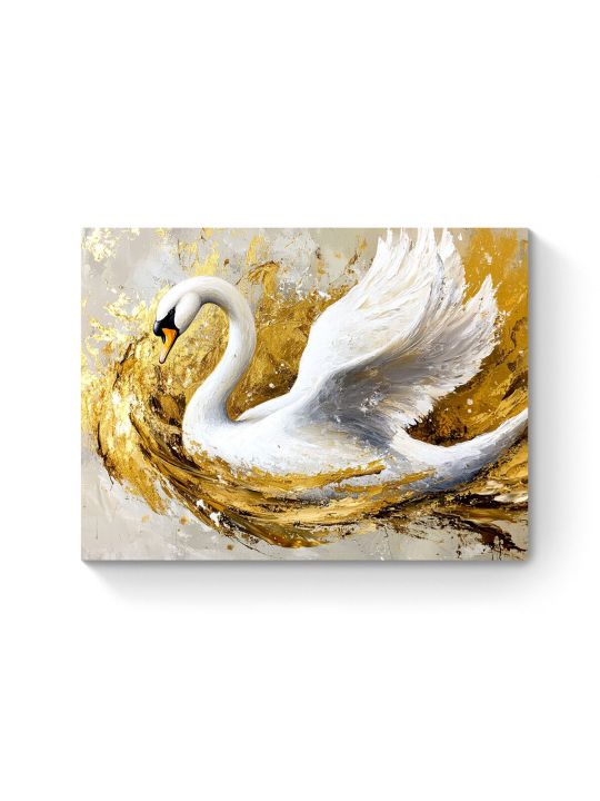 Алмазная мозаика на подрамнике «Золотой лебедь» 50x40 см