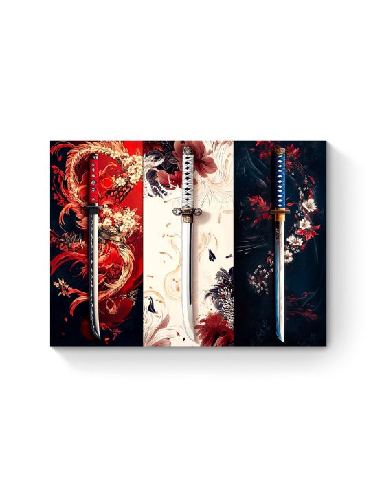 Алмазная мозаика на подрамнике «Катаны» 40x30 см