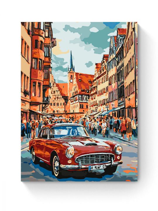 Картина по номерам на подрамнике «Ретро авто» 90x70 см