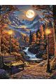 Картина по номерам на подрамнике «Ночной парк» 80x60 см
