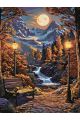 Картина по номерам без подрамника «Ночной парк» 130x100 см