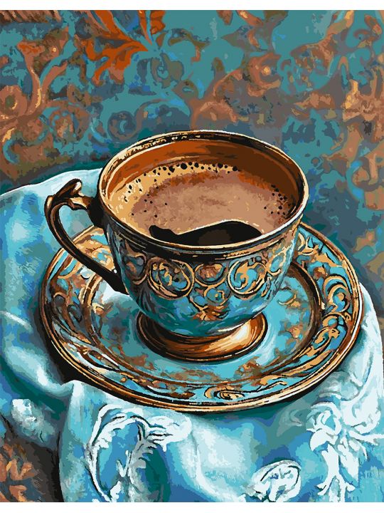 Картина по номерам без подрамника «Турецкий кофе» 90x70 см