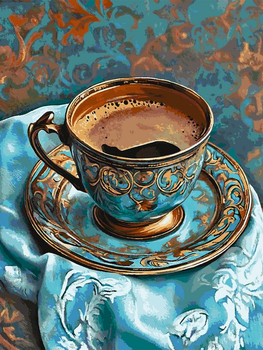 Картина по номерам без подрамника «Турецкий кофе» 130x100 см