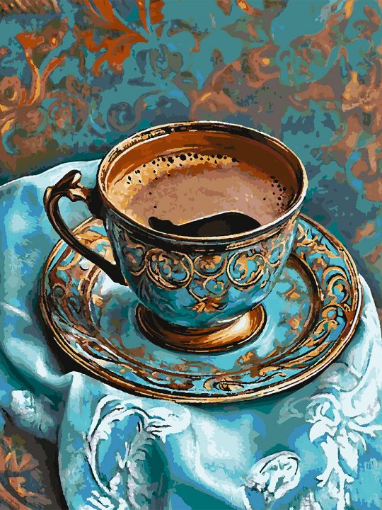 Картина по номерам без подрамника «Турецкий кофе» 80x60 см