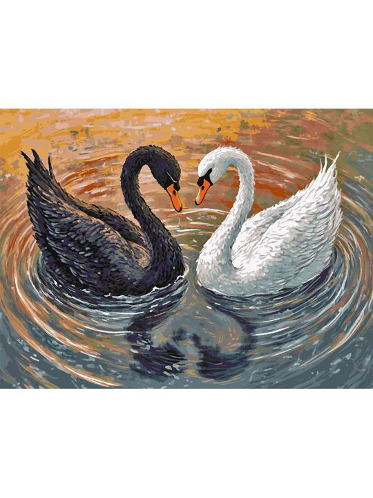 Картина по номерам без подрамника «Инь и ян» 130x100 см