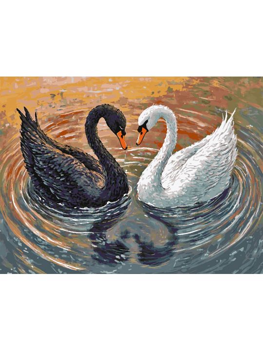 Картина по номерам без подрамника «Инь и ян» 80x60 см