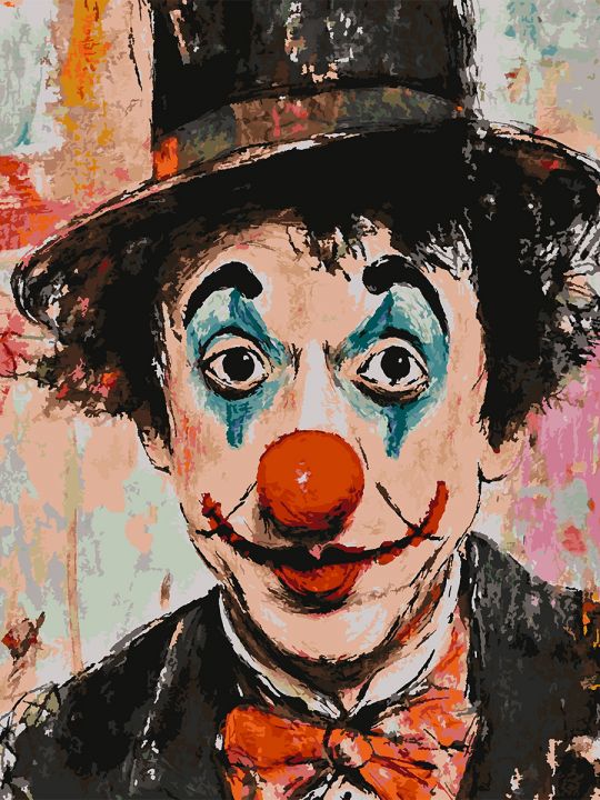 Картина по номерам без подрамника «Клоун» 130x100 см
