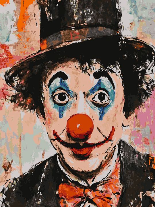 Картина по номерам без подрамника «Клоун» 80x60 см