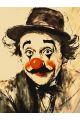 Картина по номерам на подрамнике «Шарж клоуна» 80x60 см