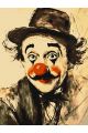 Картина по номерам без подрамника «Шарж клоуна» 130x100 см