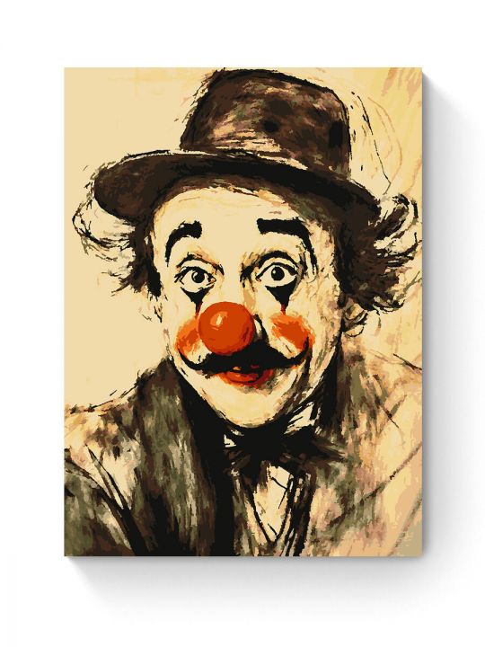 Картина по номерам на подрамнике «Шарж клоуна» 90x70 см