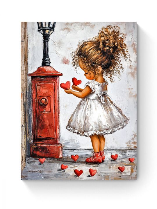 Алмазная мозаика на подрамнике «Валентинка» 35x25 см