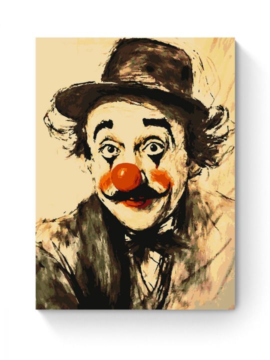 Картина по номерам на подрамнике «Шарж клоуна» 80x60 см
