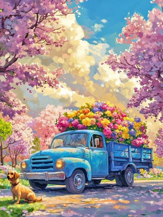 Алмазная мозаика без подрамника «Сюрприз» 50x40 см