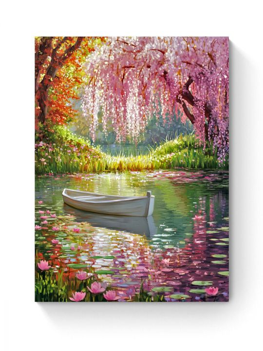 Алмазная мозаика на подрамнике «Райский уголок» 70x50 см