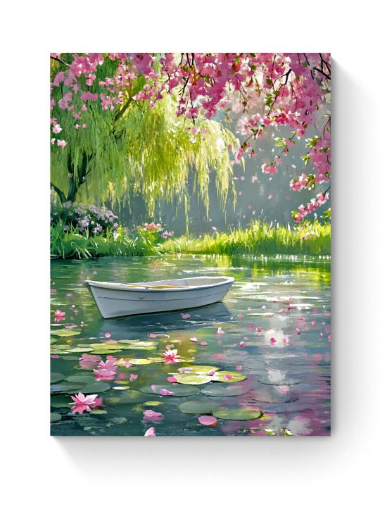 Алмазная мозаика на подрамнике «Весенний день» 35x25 см