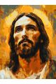 Картина по номерам без подрамника «Образ Иисуса» 130x100 см