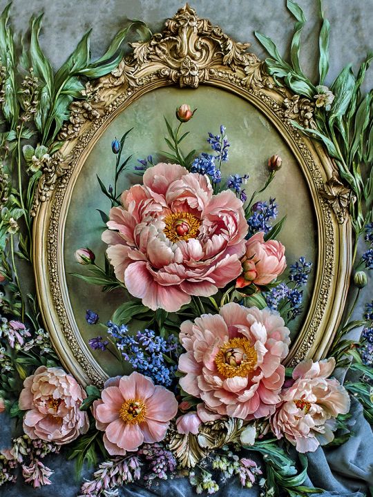 Алмазная мозаика без подрамника «Барокко» 35x25 см