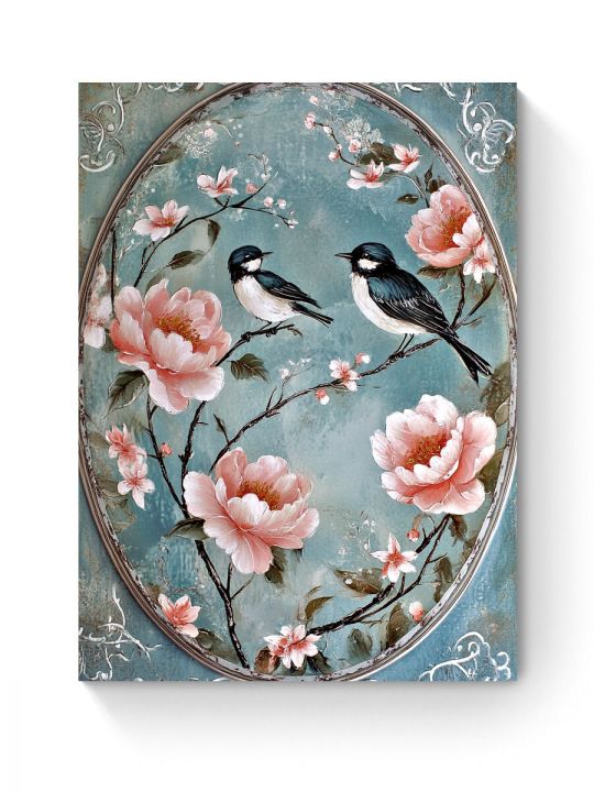 Алмазная мозаика на подрамнике «Ласточки» 70x50 см