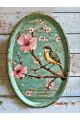 Алмазная мозаика без подрамника «Панно с птичкой» 90x70 см