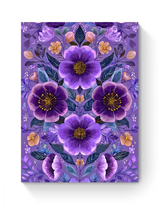 Алмазная мозаика на подрамнике «Цветочный узор» 70x50 см