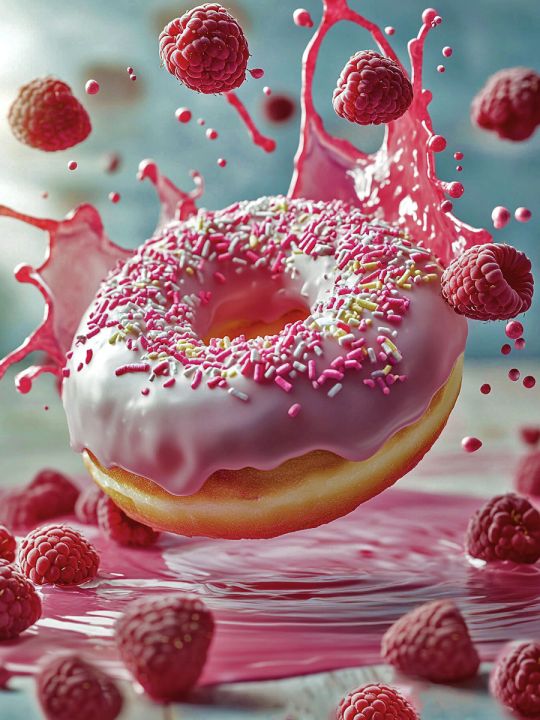 Алмазная мозаика без подрамника «Малиновый вкус» 90x70 см