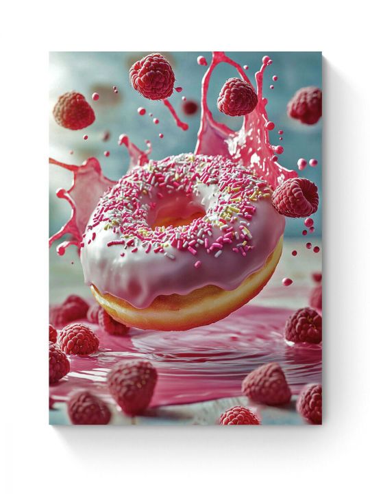 Алмазная мозаика на подрамнике «Малиновый вкус» 50x40 см