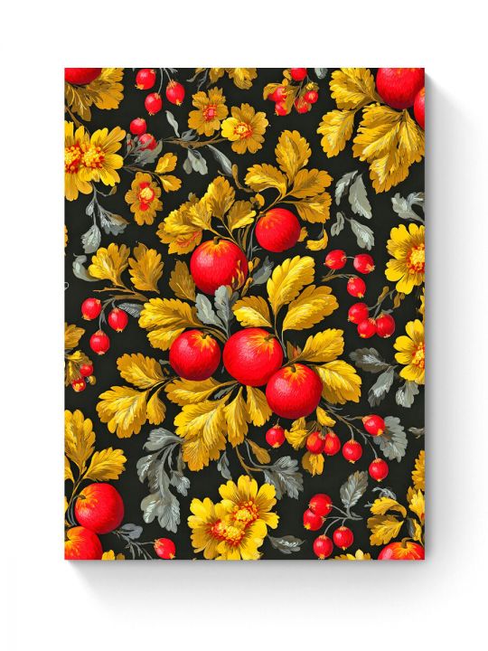 Алмазная мозаика на подрамнике «Цветочные узоры» 50x40 см