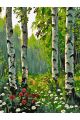 Картина по номерам без подрамника «Летний лес» 130x100 см