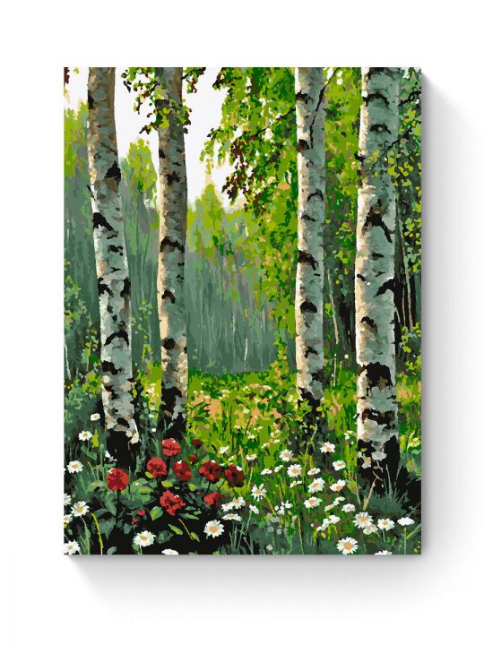 Картина по номерам на подрамнике «Летний лес» 90x70 см