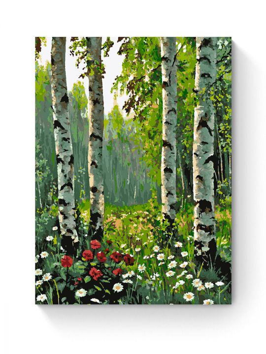 Картина по номерам на подрамнике «Летний лес» 80x60 см