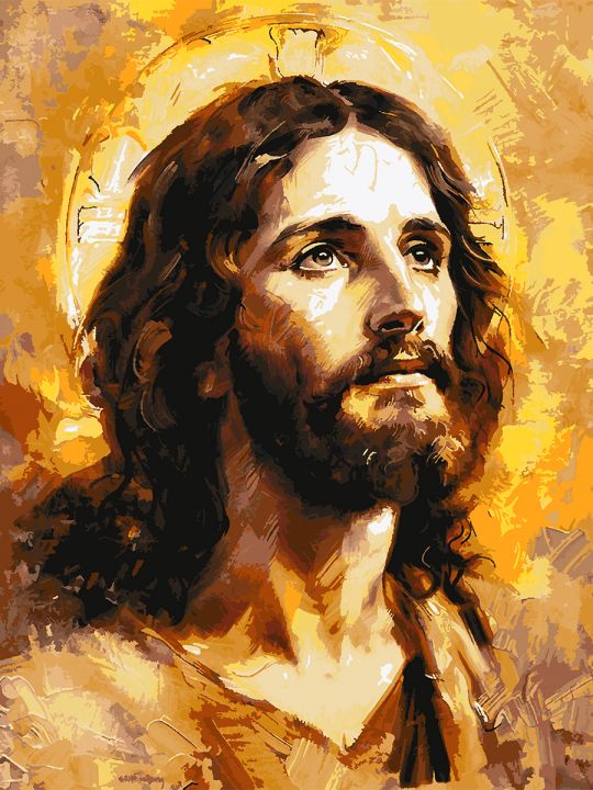 Картина по номерам без подрамника «Иисус» 130x100 см